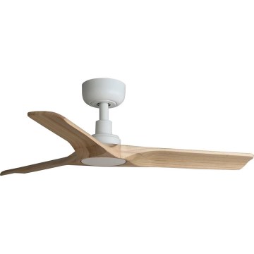 FARO 33805WT - Wentylator sufitowy HEYWOOD S drewno/biały śr. 90 cm Wi-Fi Tuya + pilot zdalnego sterowania