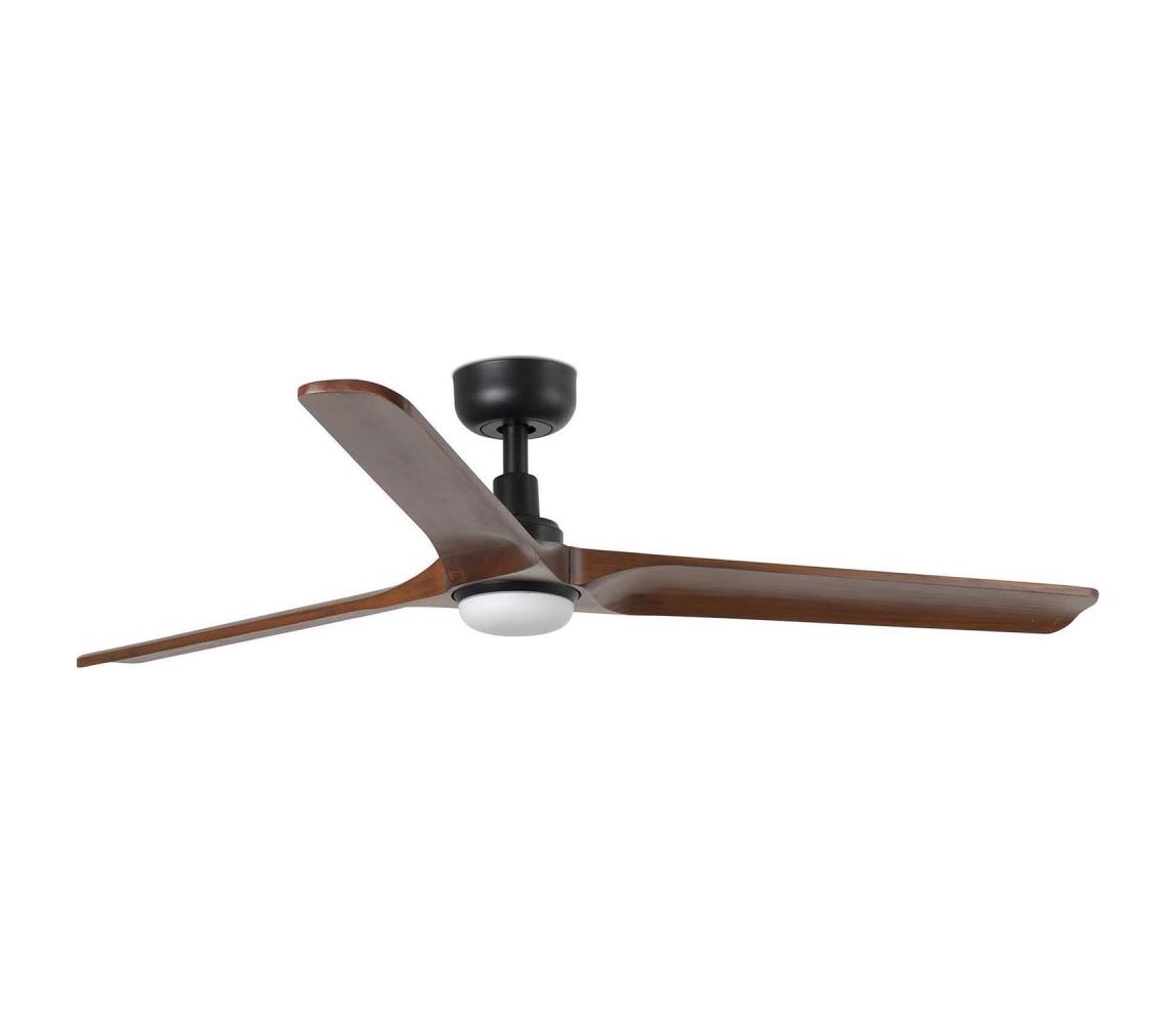 FARO 33809WT1S-LED Ściemnialny wentylator sufitowy HEYWOOD L 10W/230V CCT średnica 132 cm drewno/czarny WT+DO