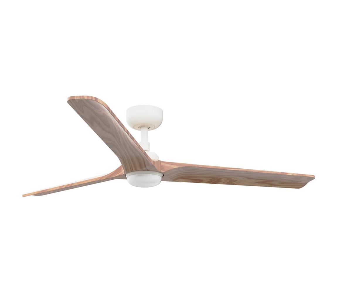 FARO 33810WT1S-LED Z ściemniaczem i wentylatorem HEYWOOD L 10W/230V CCT Ø132 cm drewno/biały WT+DO