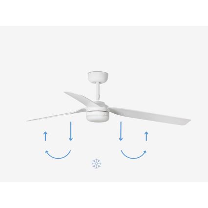 FARO 33814WP-20 - LED Ściemnialny wentylator sufitowy PUNT M LED/24W/230V 3000K/4200K/6500K biały śr. 130 cm SMART + pilot zdalnego sterowania
