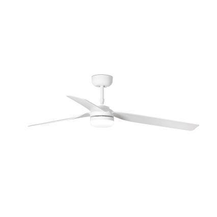 FARO 33814WT-20 - ściemnialny wentylator sufitowy LED PUNT M LED/18W/230V 2700/3000/4000K biały śr. 132 cm Wi‑Fi Tuya + pilot zdalnego sterowania
