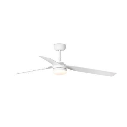 FARO 33814WT-20 - ściemnialny wentylator sufitowy LED PUNT M LED/18W/230V 2700/3000/4000K biały śr. 132 cm Wi‑Fi Tuya + pilot zdalnego sterowania