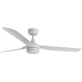 FARO 33814WT-20 - ściemnialny wentylator sufitowy LED PUNT M LED/18W/230V 2700/3000/4000K biały śr. 132 cm Wi‑Fi Tuya + pilot zdalnego sterowania