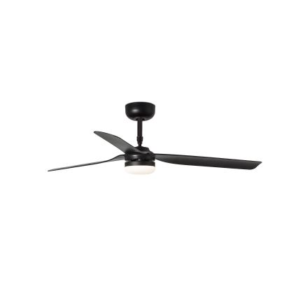 FARO 33815WT-21 - LED Ściemnialny wentylator sufitowy PUNT M LED/18W/230V 3000/4200/6500K czarny śr. 132 cm Wi-Fi Tuya + pilot zdalnego sterowania