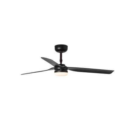 FARO 33815WT-21 - LED Ściemnialny wentylator sufitowy PUNT M LED/18W/230V 3000/4200/6500K czarny śr. 132 cm Wi-Fi Tuya + pilot zdalnego sterowania