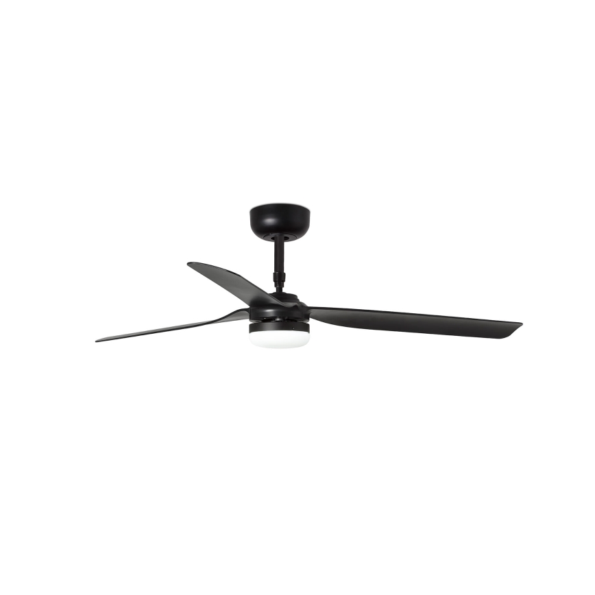 FARO 33815WT-21 - ściemnialny wentylator sufitowy LED PUNT M, 18W, 230V, regulowana temperatura barwowa 2700/3000/4000K, czarny, średnica 132 cm, Wi‑Fi Tuya + pilot zdalnego sterowania w zestawie