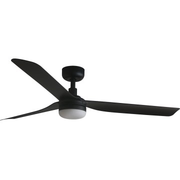FARO 33815WT-21 - ściemnialny wentylator sufitowy LED PUNT M, 18W, 230V, regulowana temperatura barwowa 2700/3000/4000K, czarny, średnica 132 cm, Wi‑Fi Tuya + pilot zdalnego sterowania w zestawie