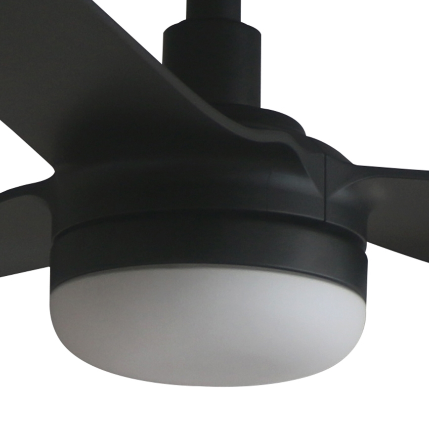 FARO 33815WT1S - LED ściemnialny wentylator sufitowy PUNT M LED/18W/230V 2700/3000/4000K śr. 132 cm czarny Wi-Fi Tuya + pilot zdalnego sterowania