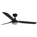 FARO 33815WT1S - LED ściemnialny wentylator sufitowy PUNT M LED/18W/230V 2700/3000/4000K śr. 132 cm czarny Wi-Fi Tuya + pilot zdalnego sterowania