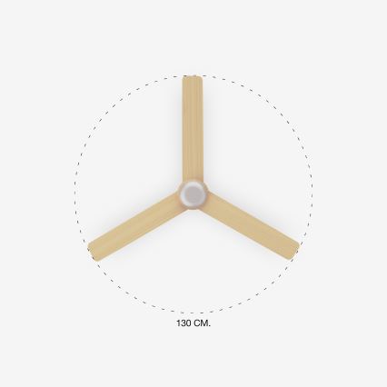 FARO 33816-20 - Wentylator sufitowy PUNT LED/18W/230V z Wi‑Fi, beżowy/biały + pilot zdalnego sterowania