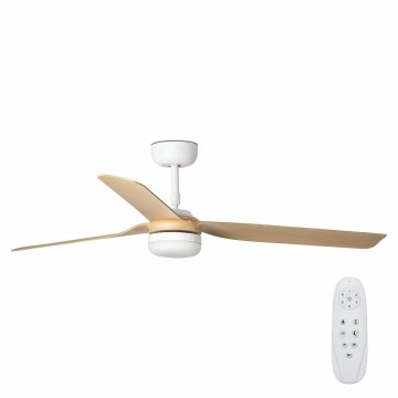 FARO 33816-20 - Wentylator sufitowy LED PUNT LED/18W/230V Wi-Fi brązowy/czarny + pilot zdalnego sterowania