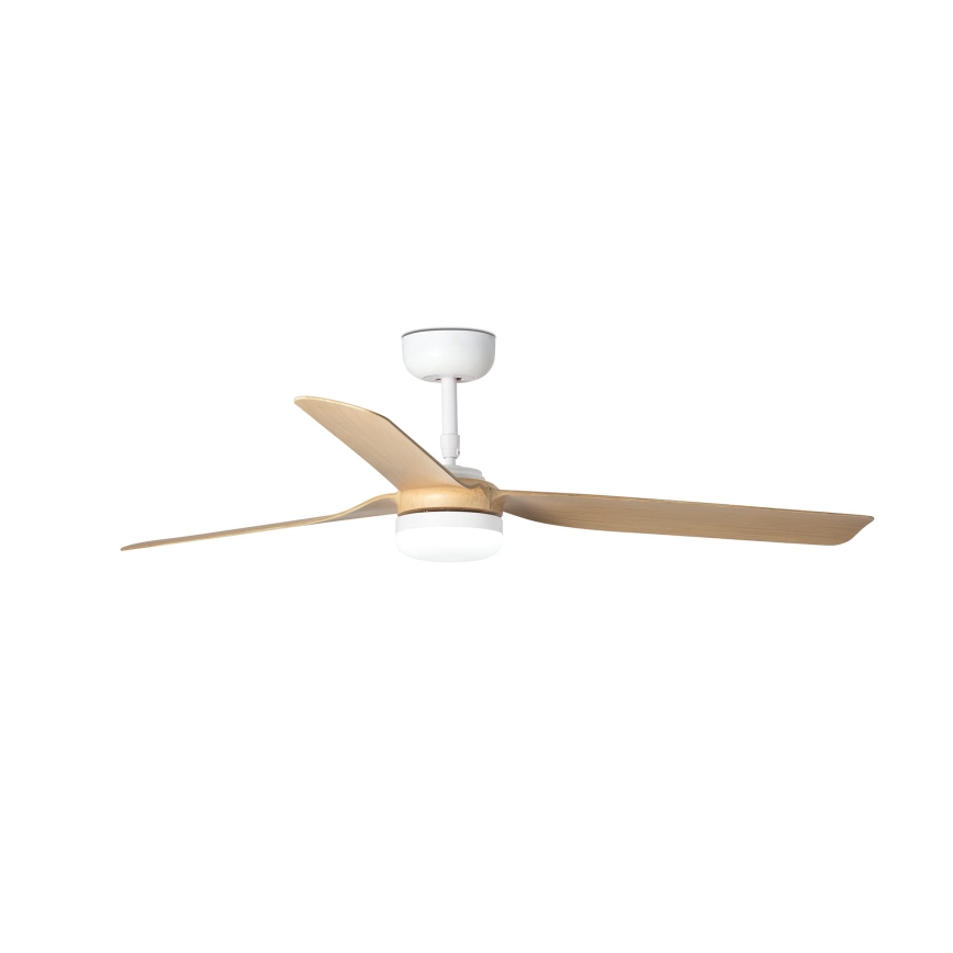 FARO 33816WT-20 - LED Ściemnialny wentylator sufitowy PUNT M LED/18W/230V brązowy/biały śr. 132 cm Wi-Fi Tuya + zdalne sterowanie