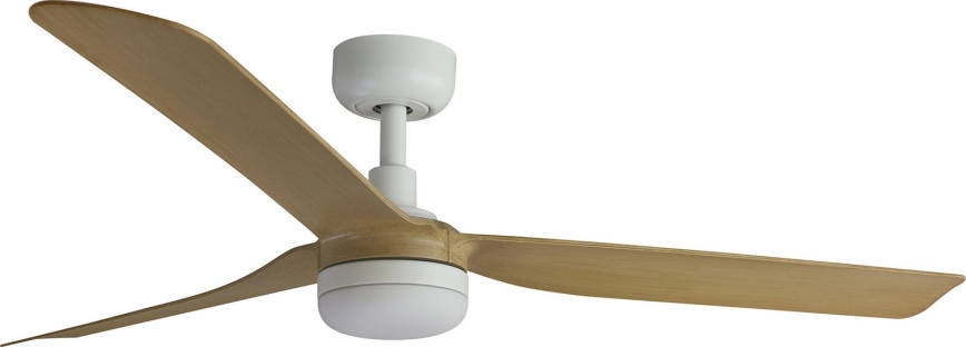 FARO 33816WT-20 - LED Ściemnialny wentylator sufitowy PUNT M LED/18W/230V brązowy/biały śr. 132 cm Wi-Fi Tuya + zdalne sterowanie