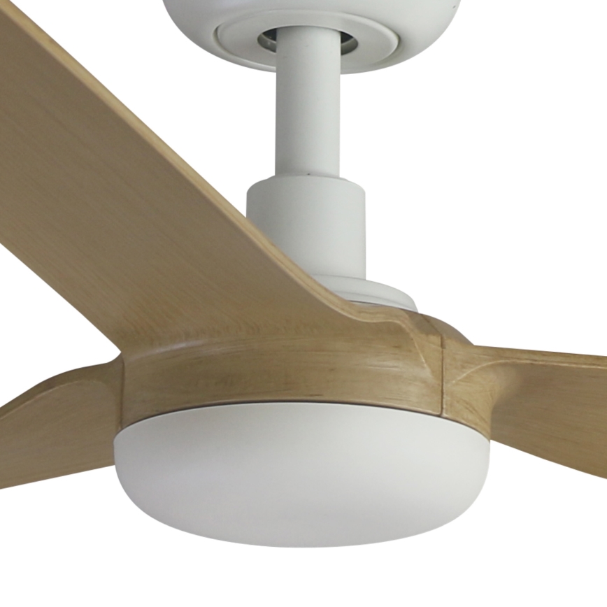 FARO 33816WT - Wentylator sufitowy PUNT M brązowy/biały śr. 132 cm Wi-Fi Tuya + pilot zdalnego sterowania