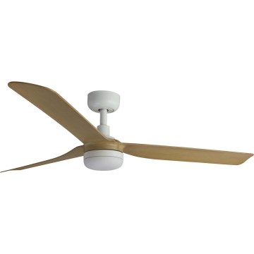 FARO 33816WT1S - LED ściemnialny wentylator sufitowy PUNT M LED/18W/230V 2700/3000/4000K śr. 132 cm beżowy/biały Wi-Fi Tuya + pilot zdalnego sterowania