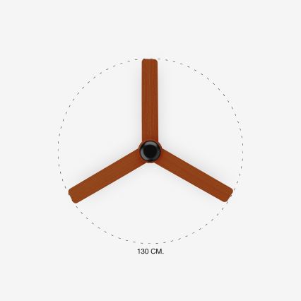 FARO 33817 - Wentylator sufitowy PUNT brązowo-czarny śr. 130 cm + pilot do zdalnego sterowania