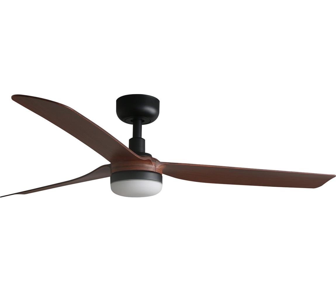 FARO 33817WT-21 - LED ściemnialny wentylator PUNT M LED/18W/230V brązowy/czarny śr.132 cm WT+DO