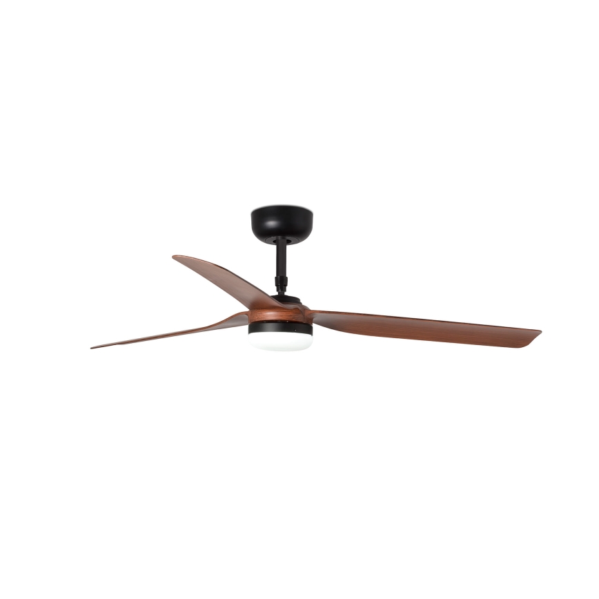 FARO 33817WT-21 - ściemnialny sufitowy wentylator PUNT M LED/18W/230V brązowy/czarny śr. 132 cm Wi-Fi Tuya + zdalne sterowanie
