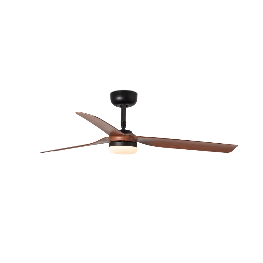 FARO 33817WT-21 - ściemnialny sufitowy wentylator PUNT M LED/18W/230V brązowy/czarny śr. 132 cm Wi-Fi Tuya + zdalne sterowanie