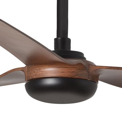 FARO 33817WT - Wentylator sufitowy PUNT M brązowy/czarny śr. 132 cm Wi-Fi Tuya + pilot zdalnego sterowania
