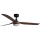 FARO 33817WT1S - ściemnialny wentylator sufitowy LED PUNT M LED/18W/230V 2700/3000/4000K śr. 132 cm brązowy/czarny Wi-Fi Tuya + pilot zdalnego sterowania