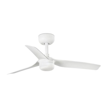FARO 33820-1TW - ściemnialny wentylator sufitowy MINI PUNT z LED/10W 2700/3000/4000K, biały, średnica 90 cm + zdalne sterowanie