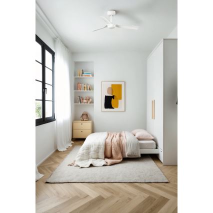 FARO 33820 - Wentylator sufitowy MINI PUNT S biały śr. 90 cm + zdalne sterowanie