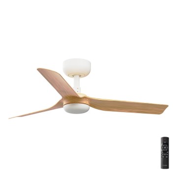 FARO 33821 - Wentylator sufitowy MINI PUNT S brązowy/biały śr. 90 cm + pilot zdalnego sterowania