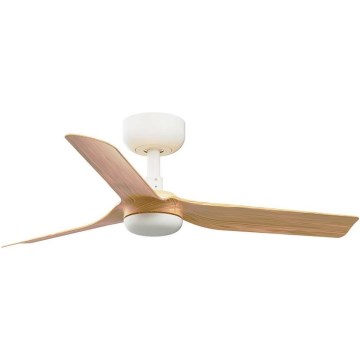 FARO 33821WT - Wentylator sufitowy MINI PUNT S brązowy/biały śr. 90 cm Wi-Fi Tuya + pilot zdalnego sterowania