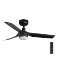 FARO 33822-1TW - LED ściemnialny wentylator sufitowy MINI PUNT S LED/10W 2700/3000/4000K czarny Ø 90 cm + pilot zdalnego sterowania