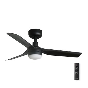 FARO 33822-1TW - LED ściemnialny wentylator sufitowy MINI PUNT S LED/10W 2700/3000/4000K czarny Ø 90 cm + pilot zdalnego sterowania