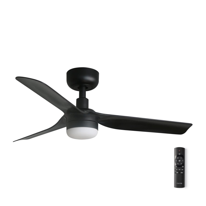 FARO 33822-1TW - LED Ściemnialny wentylator sufitowy MINI PUNT S LED/10W 2700/4000/6000K czarny śr. 90 cm + pilot zdalnego sterowania