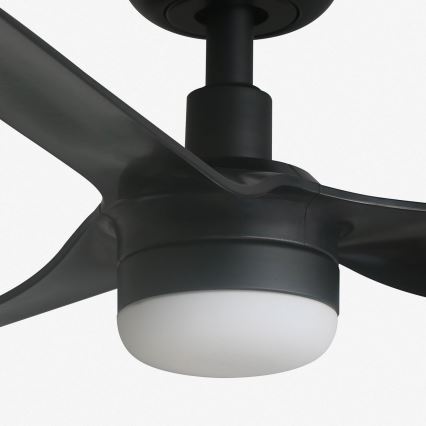 FARO 33822-1TW - LED ściemnialny wentylator sufitowy MINI PUNT S LED/10W 2700/3000/4000K czarny Ø 90 cm + pilot zdalnego sterowania