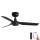 FARO 33822WP - Wentylator sufitowy MINI PUNT S czarny śr. 90 cm SMART + pilot