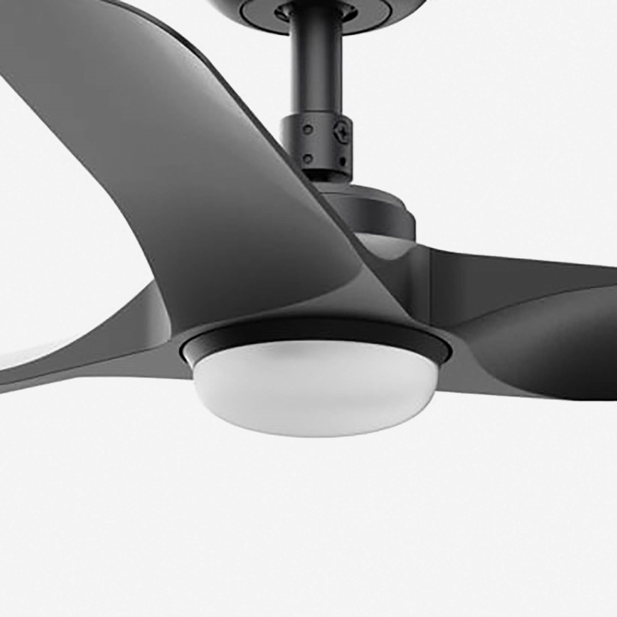 FARO 33825WT-1TW - LED Ściemnialny wentylator sufitowy HEY S LED/10W/230V 2700/4000/6000K czarny śr. 90 cm Wi-Fi Tuya + pilot zdalnego sterowania