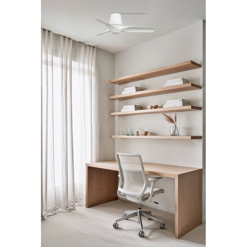 FARO 33826-1TW - LED Ściemnialny wentylator sufitowy HEY TUB S LED/10W/230V 2700/4000/6000K biały śr. 90 cm + pilot zdalnego sterowania