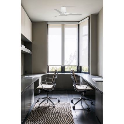 FARO 33826WT - Wentylator sufitowy HEY TUB S white d. 90 cm Wi-Fi Tuya + pilot zdalnego sterowania