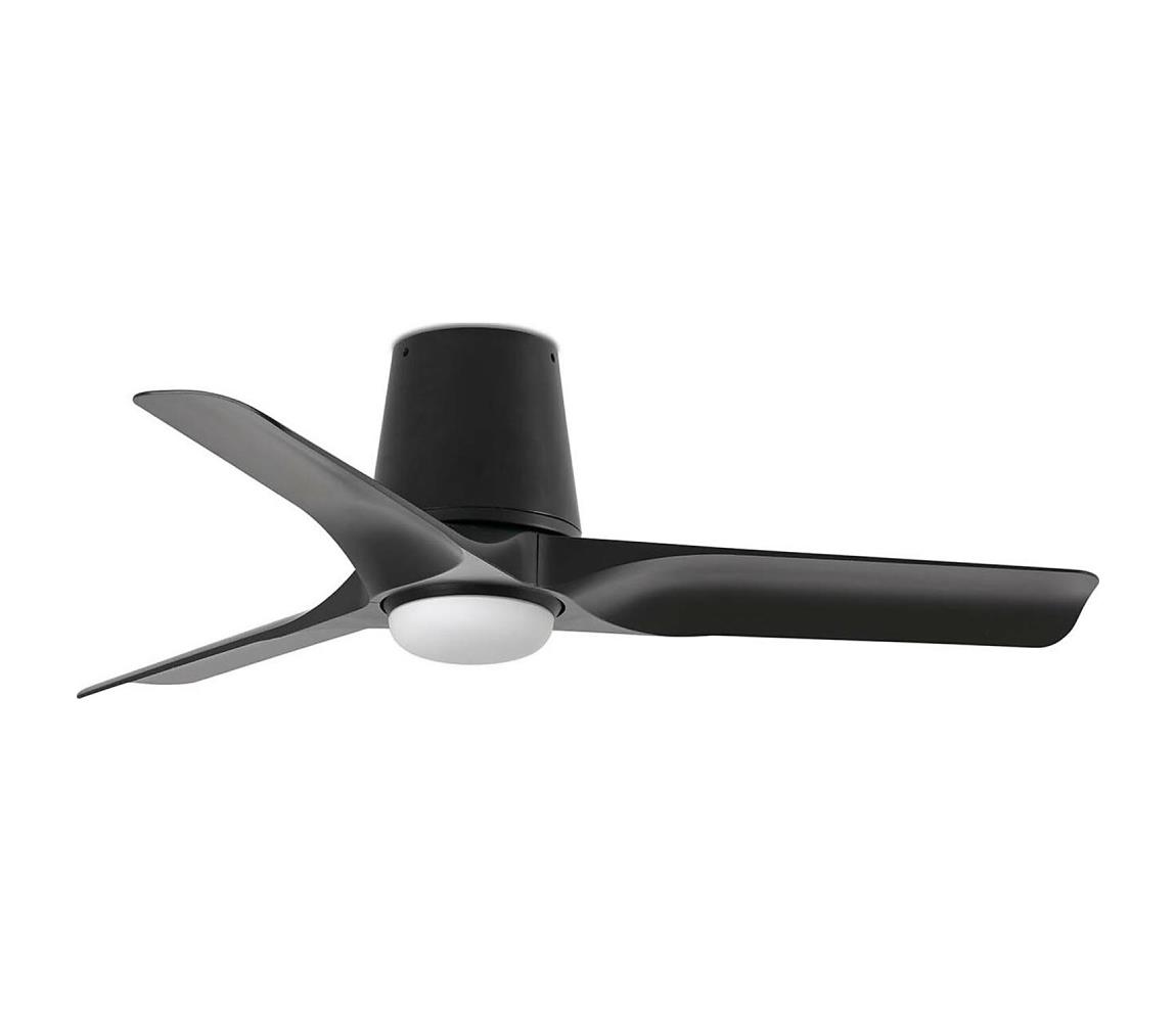 FARO 33827-1TW - ściemnialny sufitowy wentylator LED HEY TUB S LED/10W/230V, czarny, Ø 90 cm + pilot