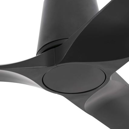FARO 33827WT - Wentylator sufitowy HEY TUB S czarny śr. 90 cm Wi-Fi Tuya + pilot zdalnego sterowania