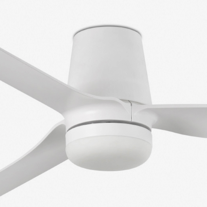 FARO 33828WT-1TW - LED Ściemnialny wentylator sufitowy PUNT TUB M LED/18W/230V 3000/4200/6500K biały śr. 132 cm Wi-Fi Tuya + pilot zdalnego sterowania
