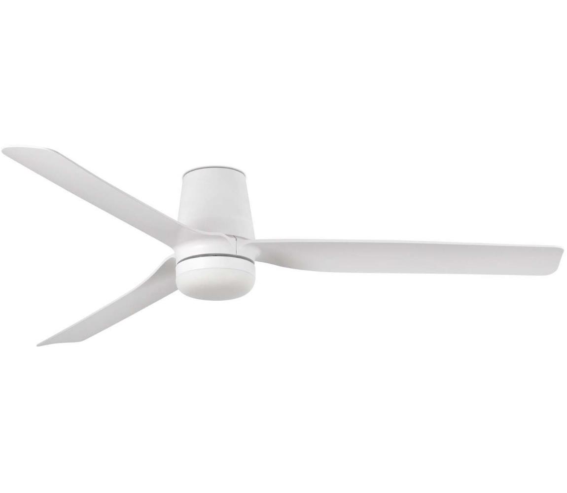 FARO 33828WT1S - Lampa sufitowa LED z ściemniaczem i wentylatorem PUNT TUB M, 18 W/230 V, CCT (regulowana temperatura barwowa), średnica 132 cm, kolor biały (WT) + pilot