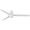 FARO 33828WT1S - ściemnialny wentylator sufitowy LED PUNT TUB M LED/18W/230V 2700/3000/4000K śr. 132 cm biały Wi‑Fi Tuya + pilot zdalnego sterowania