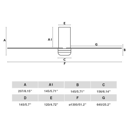 FARO 33829-Wentylator sufitowy PUNT TUB M brązowy/biały pr.130 cm + pilot zdalnego sterowania
