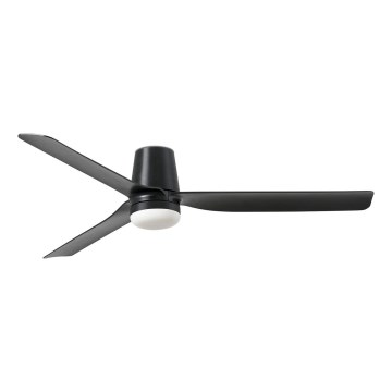 FARO 33830-1TW - LED Ściemnialny wentylator sufitowy PUNT TUB M LED/18W/230V 3000/4200/6500K śr. 130 cm czarny + pilot zdalnego sterowania
