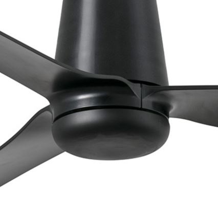 FARO 33830WT - Wentylator sufitowy PUNT TUB M czarny śr. 132 cm Wi-Fi Tuya + pilot zdalnego sterowania