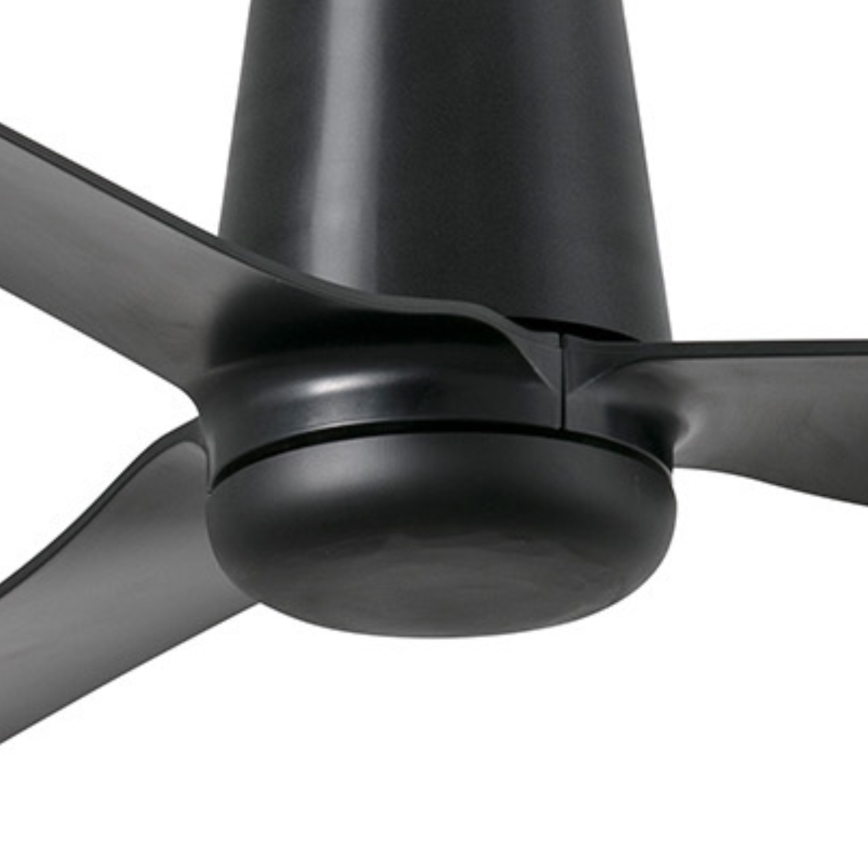 FARO 33830WT - Wentylator sufitowy PUNT TUB M czarny śr. 132 cm Wi-Fi Tuya + pilot zdalnego sterowania