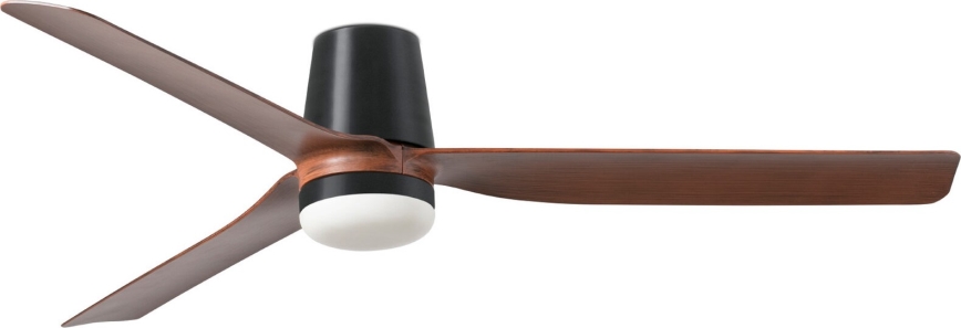 FARO 33831WT-1TW - LED Ściemnialny wentylator sufitowy PUNT TUB M LED/18W/230V 3000/4200/6500K brązowy/czarny śr. 132 cm Wi-Fi Tuya + pilot zdalnego sterowania