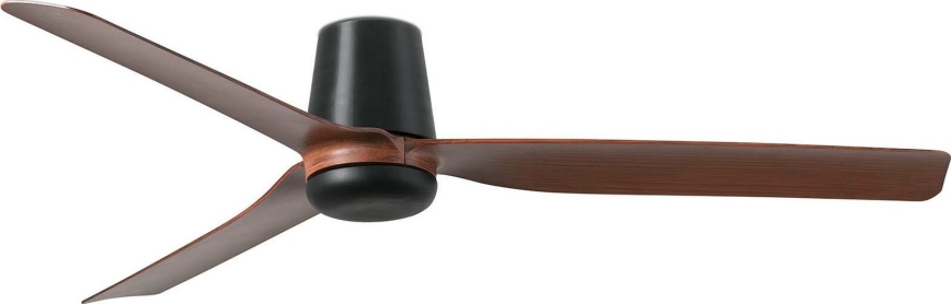 FARO 33831WT - Wentylator sufitowy PUNT TUB M brązowy/czarny śr. 132 cm Wi-Fi Tuya + pilot zdalnego sterowania