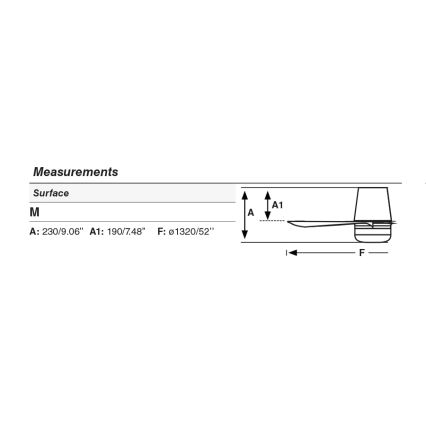 FARO 33831WT1S - ściemnialny wentylator sufitowy LED PUNT TUB M LED/18W/230V 2700/3000/4000K śr. 132 cm brązowy/czarny Wi‑Fi Tuya + zdalne sterowanie