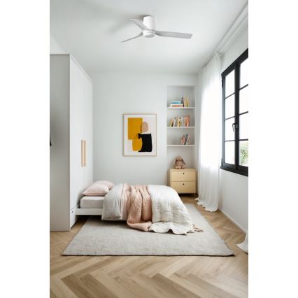 FARO 33832 - Wentylator sufitowy MINI PUNT TUB S biały śr. 90 cm + pilot zdalnego sterowania